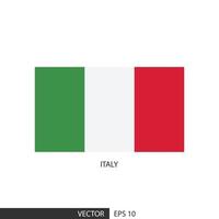 italien-quadratische flagge auf weißem hintergrund und angeben ist vektor eps10.