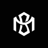 Alphabet Buchstabe Symbol Logo mb oder bm vektor
