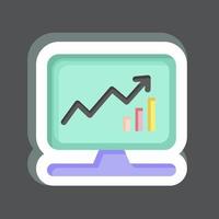 Aufkleber Business Analytics. im Zusammenhang mit dem Symbol für maschinelles Lernen. einfaches Design editierbar. einfache Abbildung. einfache Vektorsymbole vektor