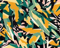 buntes Camouflage-Safari-Muster. illustration für tapeten, stoffe, verpackungen, postkarten, grußkarten, hochzeitseinladungen, banner, web. vektor