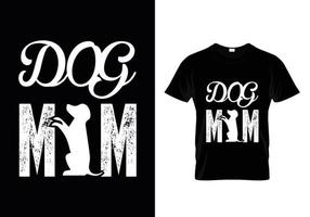 Hunde-T-Shirt-Design. Pfotendesign für Hundeliebhaber. Sprichwort - mein Hund findet mich toll. vektor