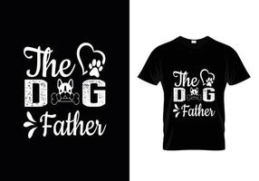 Hunde-T-Shirt-Design. Pfotendesign für Hundeliebhaber. Sprichwort - mein Hund findet mich toll. vektor