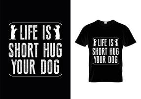 Hundetypografie-T-Shirt-Design vektor