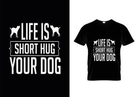 Hunde-T-Shirt-Design. Pfotendesign für Hundeliebhaber. Sprichwort - mein Hund findet mich toll. vektor