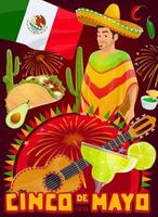cinco de mayo Semester, mexikansk fiesta fest vektor