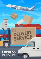 posta post leverans service, logistik transport vektor