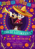 dia de los muertos mexikanische feiertagsfeier vektor