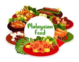 malaysische Küche Vektor rundes Banner