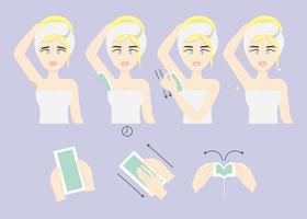 Vaxing armhåla Hairs Vector