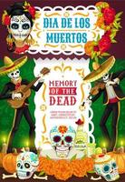 dag av död, dia de los muertos fest fiesta vektor