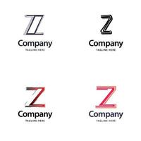 brev z stor logotyp packa design kreativ modern logotyper design för din företag vektor