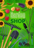 Werkzeuge für die Landwirtschaft, die Landwirtschaft und den Garten vektor