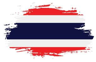 Fleckpinselstrich Thailand-Flaggenvektor vektor