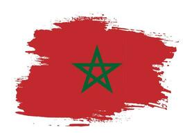 marokko grunge textur abstrakter flaggenvektor vektor