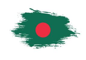 Pinselstrich Grunge Texturen Bangladesch Flaggenvektor vektor