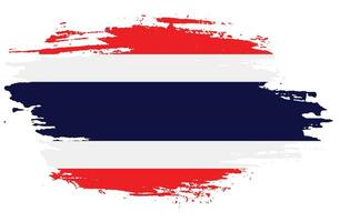 Grunge-Pinselstrich Thailand-Flaggenvektor vektor