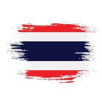 malen sie tintenpinselstrich thailand-flaggenvektor vektor