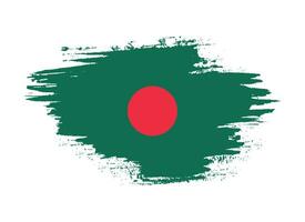 abstrakt borsta stroke bangladesh flagga vektor