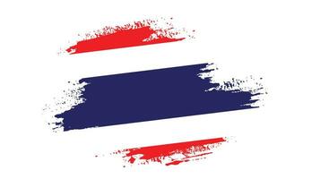 abstrakter Thailand-Grunge-Textur-Flaggenvektor vektor