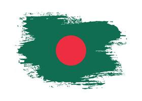 dicker Pinselstrich Bangladesch-Flaggenvektor vektor