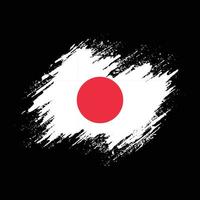 bedrövad japan grunge textur flagga vektor