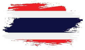 Splash-Pinselstrich Thailand-Flaggenvektor vektor