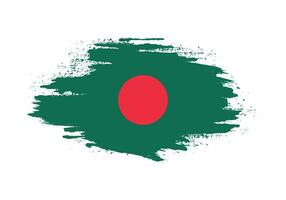 Malen Sie Grunge-Pinselstrich Bangladesch-Flaggenvektor vektor