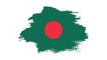 neue handfarbe bangladesch abstrakter flaggenvektor vektor