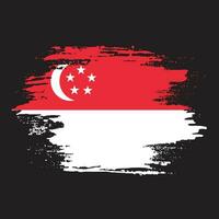 Pinselstrich Singapur-Flaggenvektor zum kostenlosen Download vektor