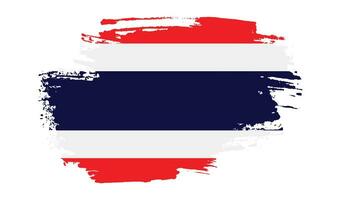 grafisk borsta stroke thailand flagga vektor