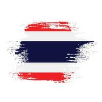 malen pinselstrich grunge textur thailand flag vektor