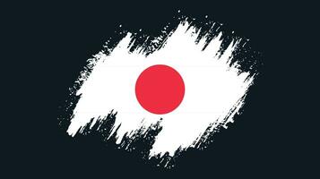 kostenloser Pinselvektorrahmen Japan-Flagge vektor