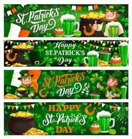 patricks day banner von kobolden, gold, klee vektor