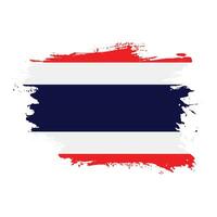 bunte handfarbe thailand grunge flag vektor