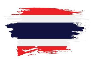 tjock borsta stroke thailand flagga vektor