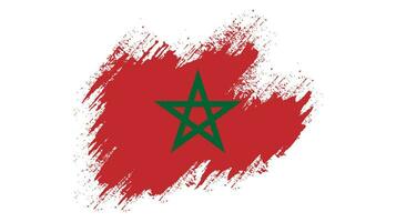 neue bunte abstrakte marokko-flagge vektor