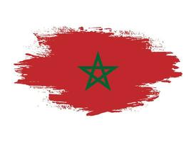 marokko pinselstrich vorlage flaggenvektor vektor