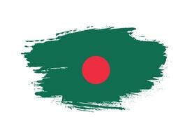 bangladesh hand måla färgrik flagga vektor