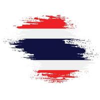 abstrakt grunge stroke thailand flagga vektor