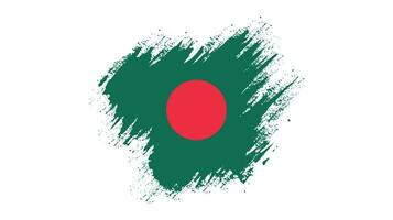 isolerat borsta stroke bangladesh flagga vektor