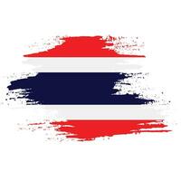 handzeichnung pinselstrich thailand flag vektor