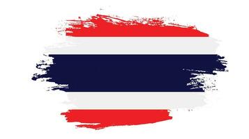 grunge-textur verblasste thailand-flaggenvektor vektor