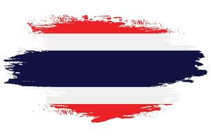 isolierter pinselstrich thailand-flaggenvektor vektor