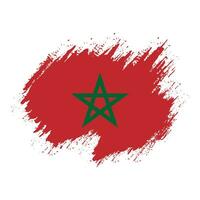 kostenloser pinselstrich marokko flaggenvektor vektor