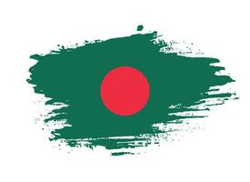 professionell hand måla bangladesh flagga vektor