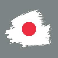 bunter Grunge-Effekt Japan-Flaggenvektor vektor