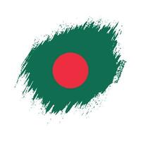 abstrakter Pinselstrich Bangladesch Flagge Vektorbild vektor