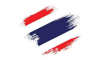 grafisk thailand grunge textur flagga vektor