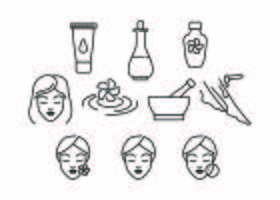 Kostenlose Beauty Line Icon Vektor