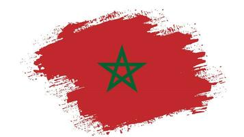 moderner pinselstrichrahmen marokko flaggenvektor vektor